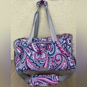 Vera Bradley Pink and Gray Paisley Women's Bag